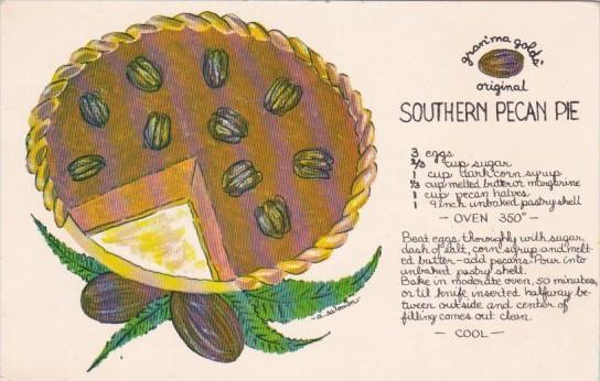 Recipe Card Gran'ma Gold's Southern Pecan Pie