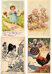 CHILDREN ENFANTS MOSTLY ARTIST SIGNED ILLUSTRATEUR 100 CPA (PART 19.)