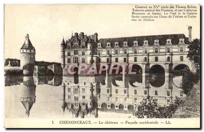 Old Postcard Chenonceaux Le Chateau