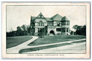 c1930's Forbes Library Northampton Massachusetts MA Posted Antique Postcard 