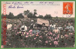 ah3015- FRANCE - VINTAGE POSTCARD - Grisy-Suisnes - 1907 ROSE PLANTATION-