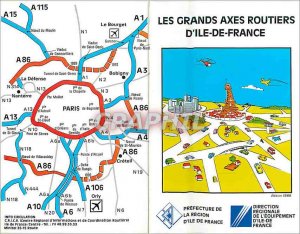 folding map Metro Great Road Axis of Ile de France Eiffel Tower