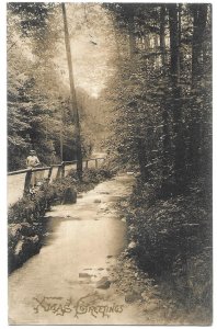 Sudbury to Lavenham, Suffolk, England 1904 'Xmas Greetings' Post Card, Scott 143