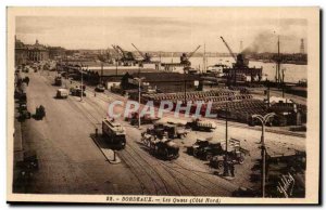 Bordeaux - The North side Quays - Old Postcard