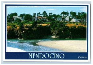 Vintage On A Clear Day Mendocino, California. Postcard 7XE