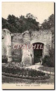 Gisors Old Postcard Gate Fields and pillbox