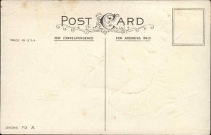 Thanksgiving Turkey Poem Embossed Stecher c1900s-10s Postcard