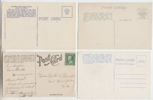 P2641 old postcard 4 different street scenes new york city, 1 used