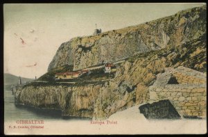 Gibraltar. Europa Point. Undivided back postcard mailed in 1907 from Gibraltar