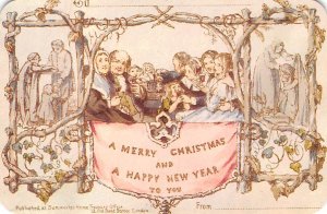 Reproduction Of First Known Christmas Card, In 1843, John Calcott Horsley, R.A. 