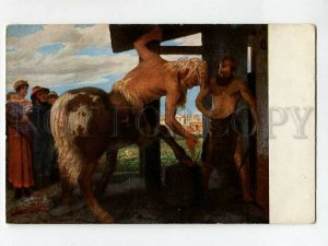 3083548 CENTAUR & Rural SMITH by BOCKLIN vintage color PC