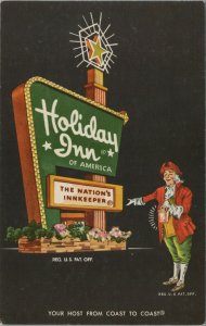 Holiday Inn Cookeville Tennessee night nation's innkeeper postcard A783 