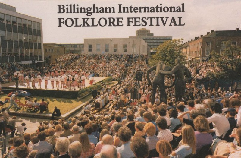 Billingham 1989 Folk Music Festival Advertising Postcard
