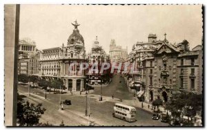 Old Postcard Madrid Calle Alcala Avda Jose Antonio