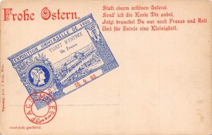 Easter Greetings Exposition Universelle Paris 1900 Entry Ticket stationery B909