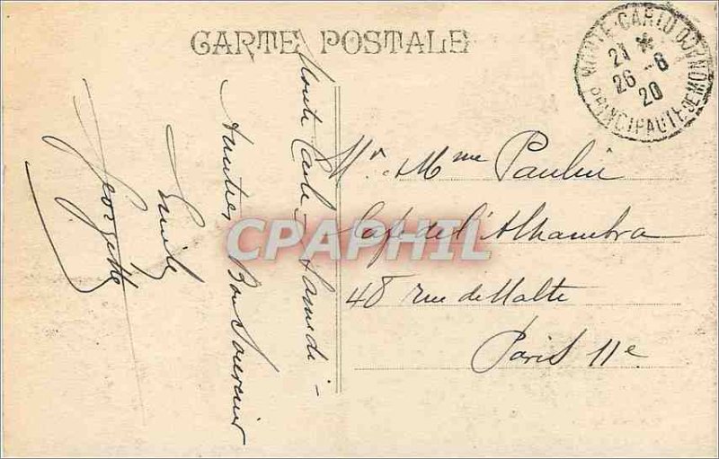 Old Postcard Monte Carlo Theater and Terraces