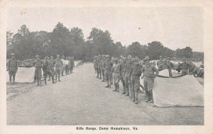 Rifle Range, Camp Humphreys, Virginia, Early Postcard, Unused