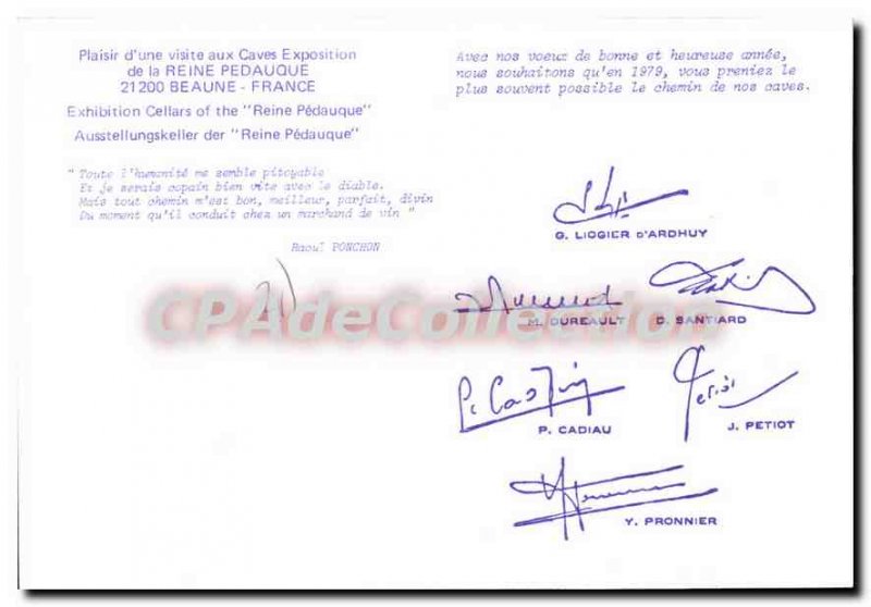 Postcard Modern Beaune cellars queen Pdauque