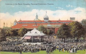 Band Stand Music Concert Crowd Canadian National Exhibition Canada postcard