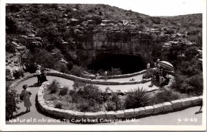 Real Photo Postcard Natural Entrance to Carlsbad Caverns, New Mexico