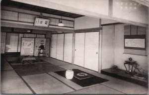 Japan Japanese Temple Inside Vintage Postcard C204