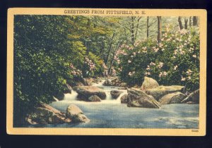 Pittsfield, New Hampshire/NH Postcard, Bubbling Stream In Woods