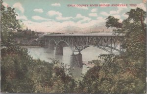 Postcard Knox County River Bridge Knoxville TN 1910