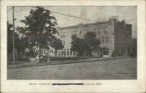 Logan OH Hotel Ambrose c1910 Postcard