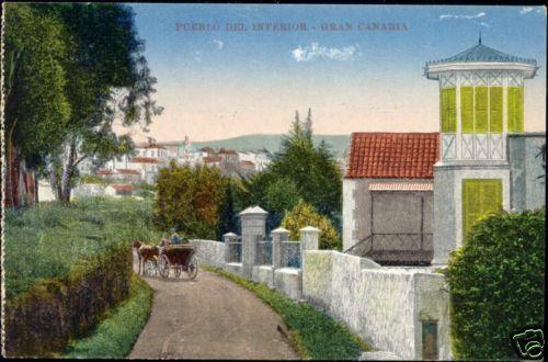 spain, GRAN CANARIA, Pueblo del Interior (ca. 1910)