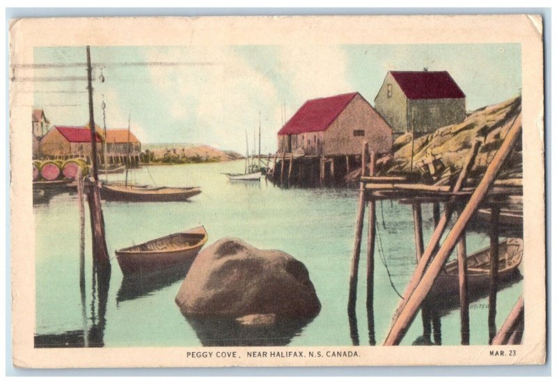 1950 Peggy Cove Near Halifax Nova Scotia Canada Vintage Posted Postcard
