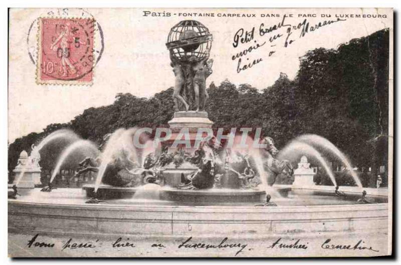 Paris - 6 - Fontaine Carpeaux in Luxembourg Park - Old Postcard