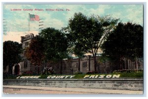 1911 Luzerne County Prison Wilkes Barre Pennsylvania PA Posted Antique Postcard