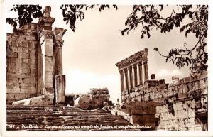 B91573 bacchus temple and the six columns  jupiter temple baalbek liban lebanon