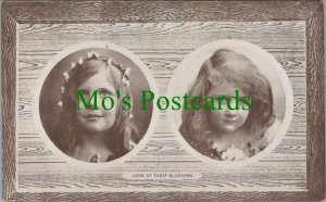 Children Postcard - Two Young Girls - Look at These Blossoms  RS25751