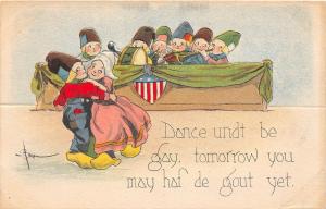 A75/ Die-Cut Stand-Up Valentine's Day? Holiday Postcard c1910 Benjen Signed 2