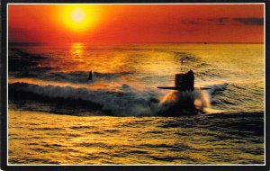 US Navy Submarine, USS Helena (SSN 725), Nuclear Powered, Old Postcard