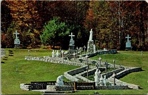 VINTAGE POSTCARD SHRINE OF OUR LADY OF LA SALETTE AT ENFIELD NEW HAMPSHIRE