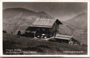 Austria Wörgler Skihütte Markbachjoch Tirol  Vintage RPPC 09.18