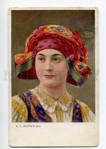 3020893 CZECHIA woman in native dress by MUTTICH #3 Vintage PC