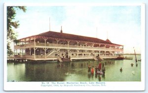 LAKE MANAWA, Iowa IA ~ Manhattan Beach THE KURSAAL Ballroom 1904 UDB Postcard