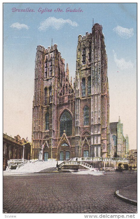 BRUXELLES, 1900-1910's; Eglise Ste. Gudule