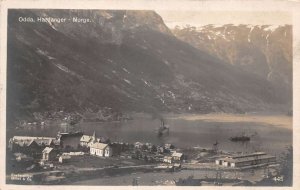 Odda Hardanger Norge Norway Birds Eye View Real Photo Vintage Postcard AA69687