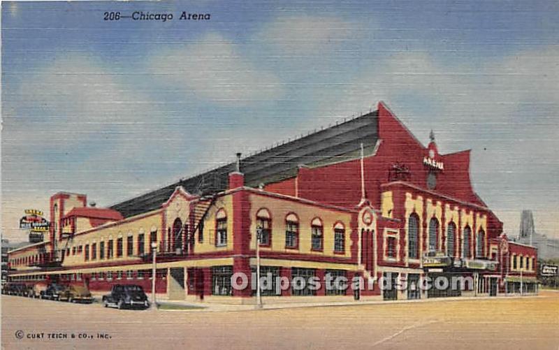 Chicago Arena Chicago, Illinois, IL, USA Misc Sports Unused crease bottom edge