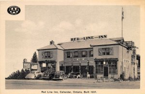 Callander Ontario Canada c1937 Postcard Red Line Inn