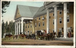 Yellowstone Nat'l Park WY Stage Coaches Hotel #8814 Detroit Publishing Postcard