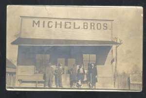 RPPC GLENNONVILLE MISSOURI ICHEL BROS. GENERAL STORE 1917 REAL PHOTO POSTCARD