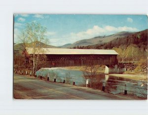 Postcard Covered Bridge Over the Pemigewasset River at Woodstock, White Mts. NH