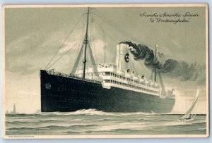 Sweden Postcard Swedish America Line s/sDrottningholm c1920's Unposted
