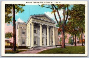 K16/ Sag Harbor Long Island New York Postcard c1910 Masonic Temple 193
