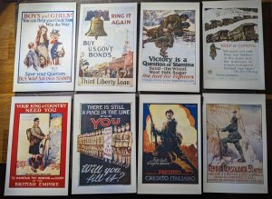 Lot of 11 Mint France WWI Patriotic Red Cross Artistic French Postcards